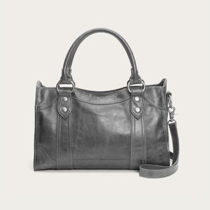 Frye Melissa Satchel Carbon NWT